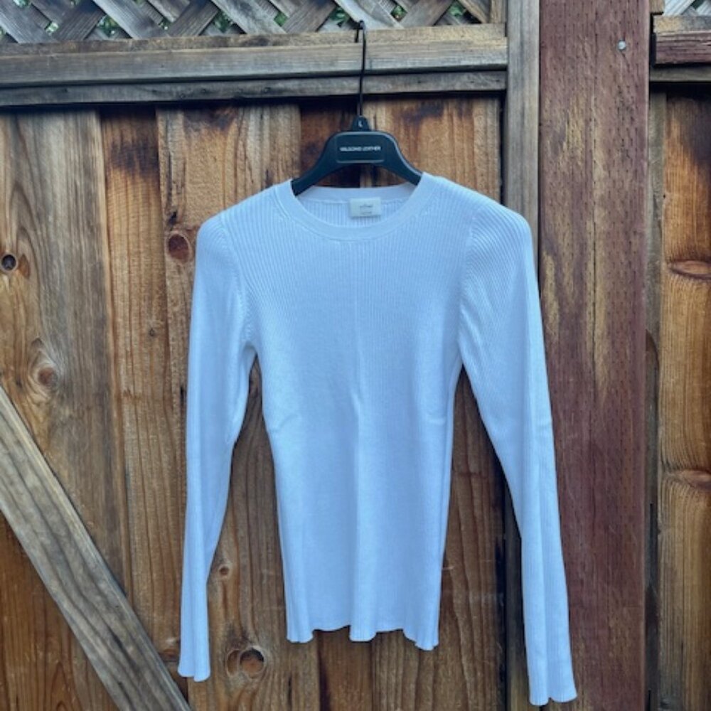 ARITZIA WILFRED FREE SOLARIS SWEATER WHITE L